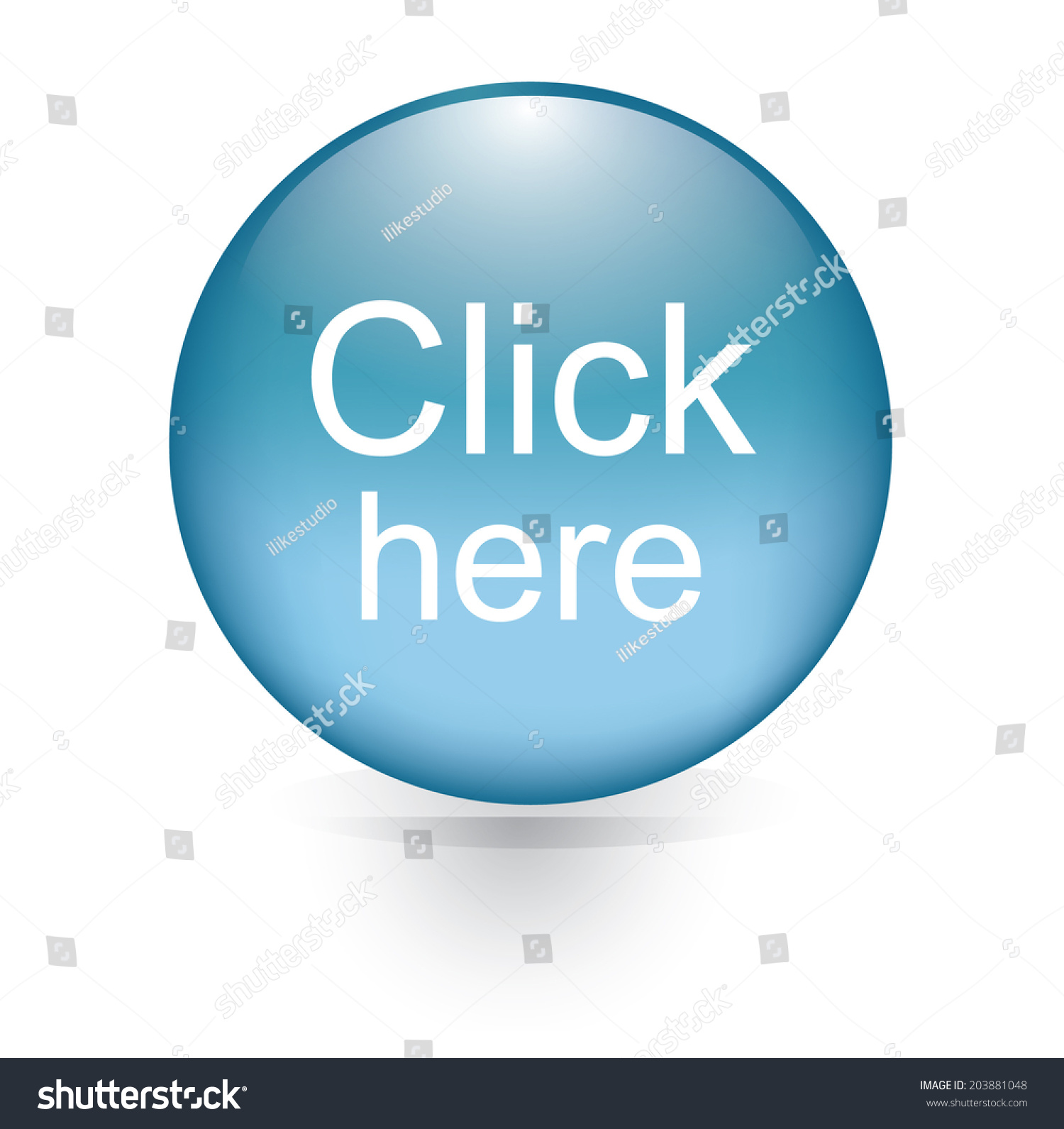 Click Here Button Stock Vector (Royalty Free) 203881048
