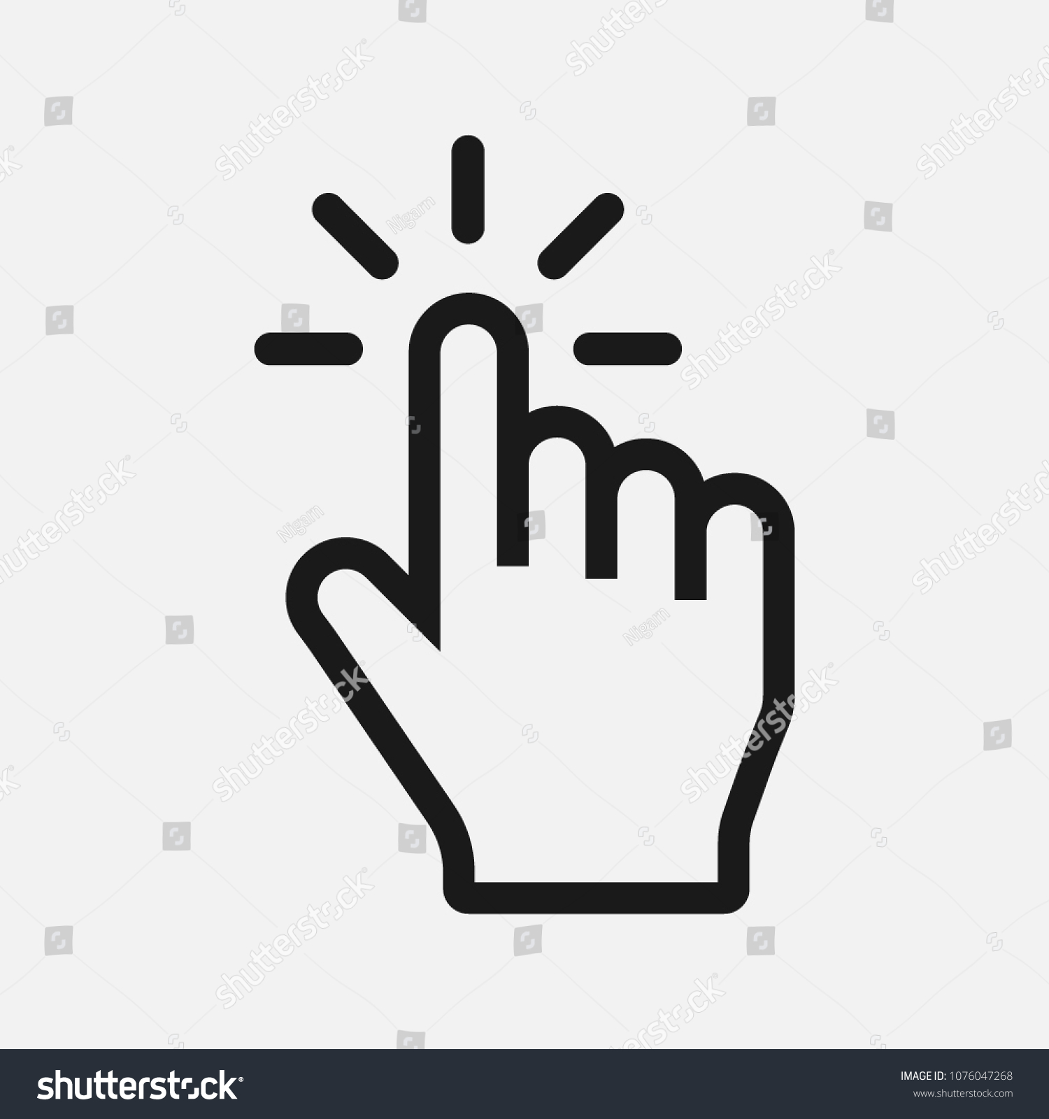 アイコンのベクター画像をクリックします 選択 押す 指を押す 指をクリック 手をクリック サム ボタンをクリック 選択 カーソル 選択 タッチ マウスのシンボルベクターイラスト グレイの背景にウェブとモバイルアプリ用 のベクター画像素材 ロイヤリティ