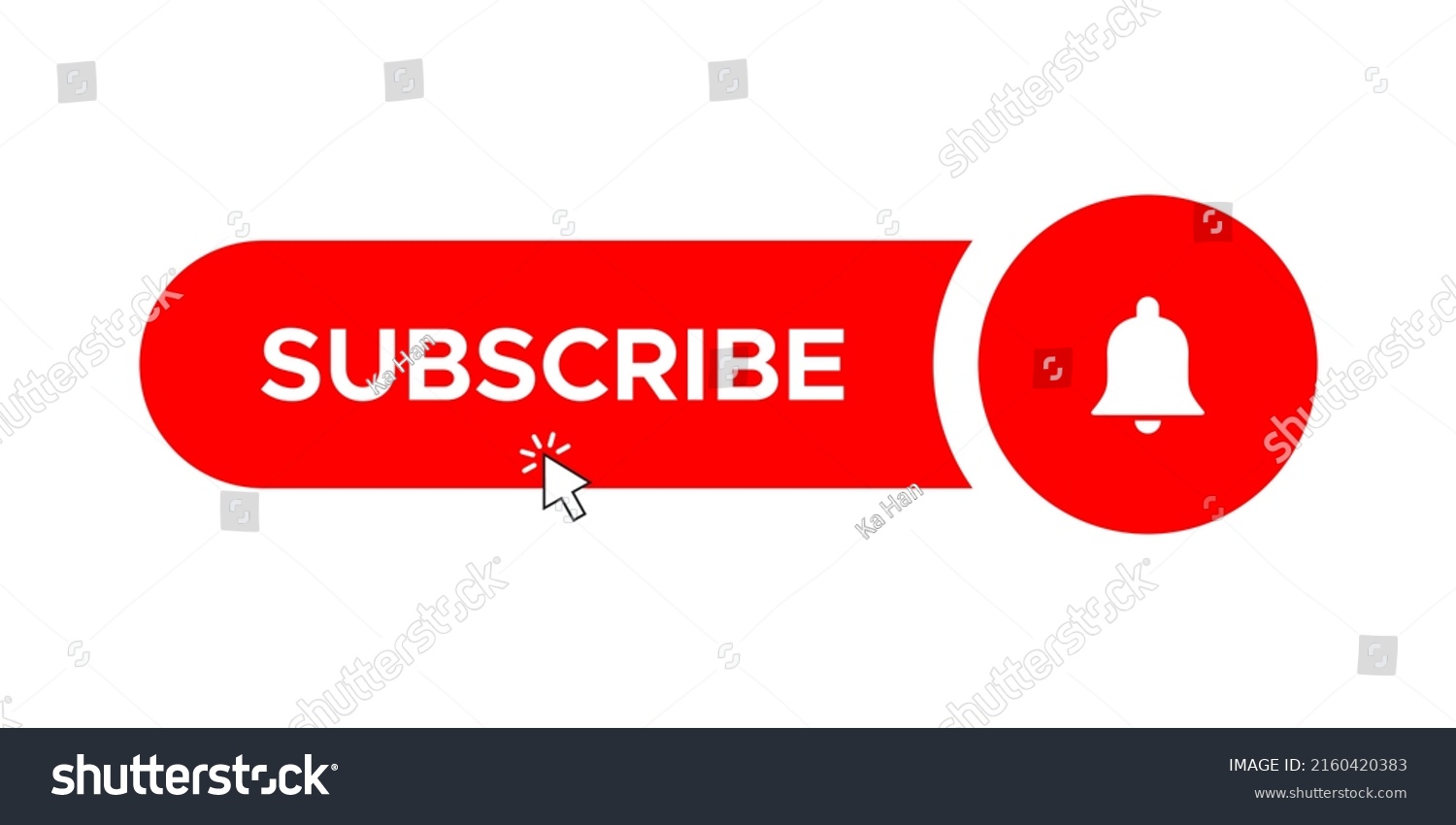 Click Subscribe Button Icon Vector Flat Stock Vector (Royalty Free ...