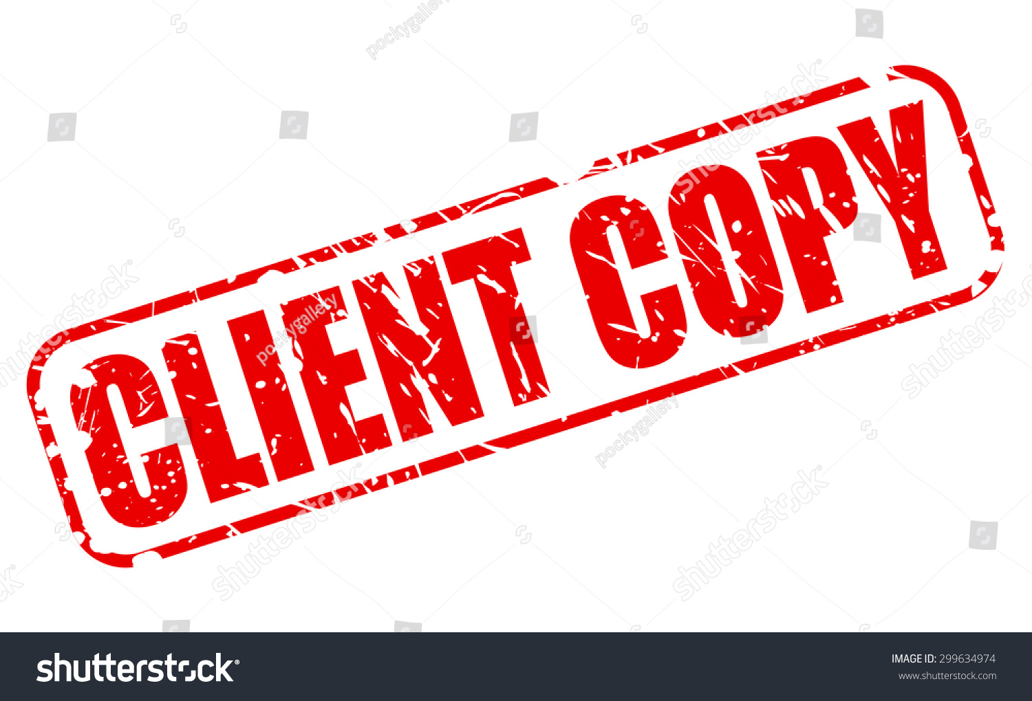 Client Copy Red Stamp Text On Stock Vector (Royalty Free) 299634974 ...