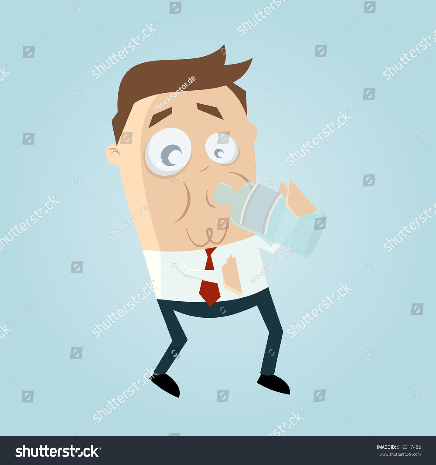 Clipart Man Drinking Water Stock Vector (Royalty Free) 516317482