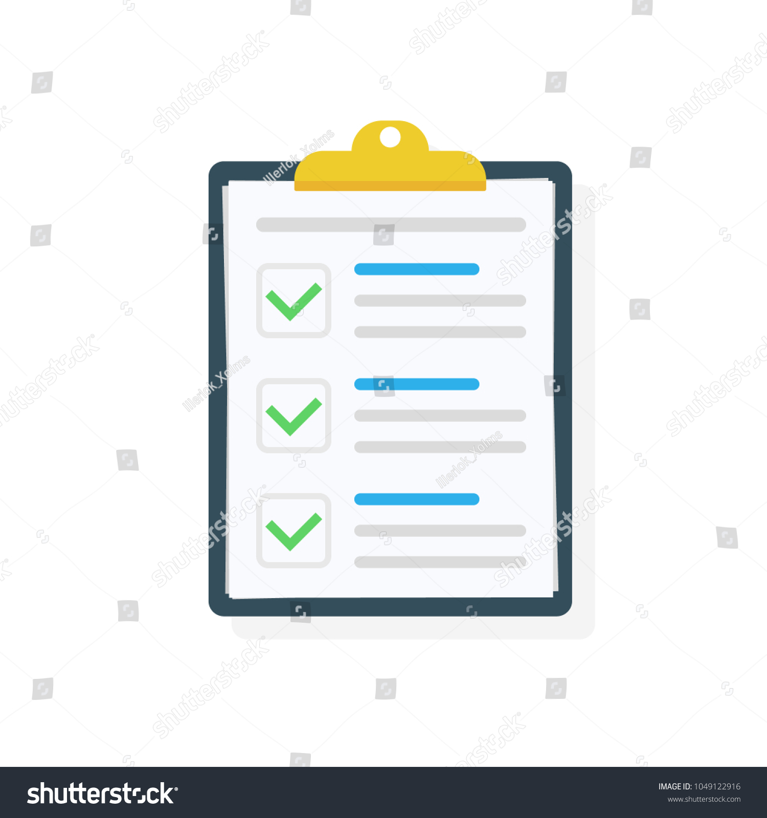 Clipboard Checklist Icon Checklist Complete Tasks Stock Vector (royalty 