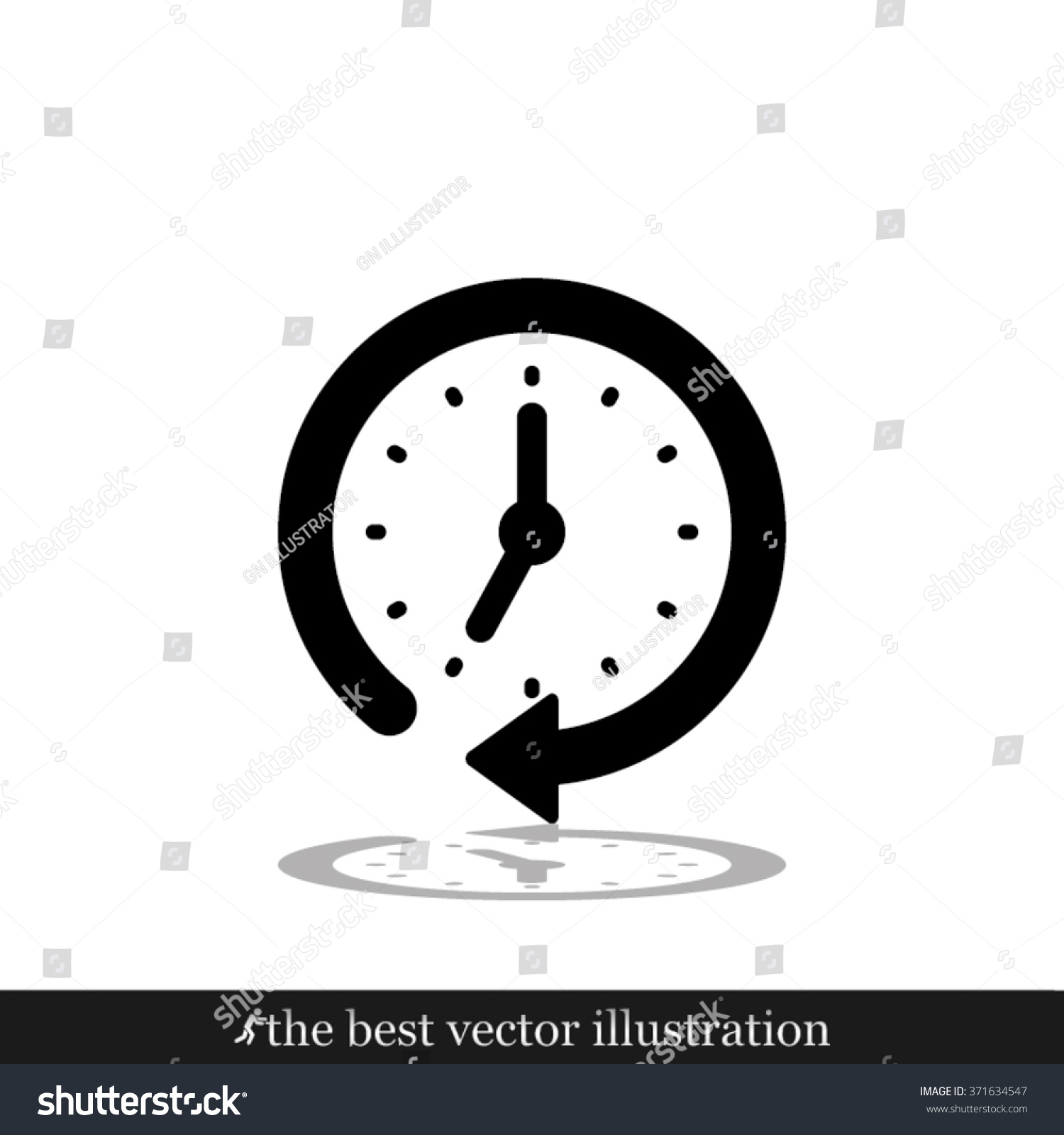 Clock Arrow Stock Vector (Royalty Free) 371634547 | Shutterstock