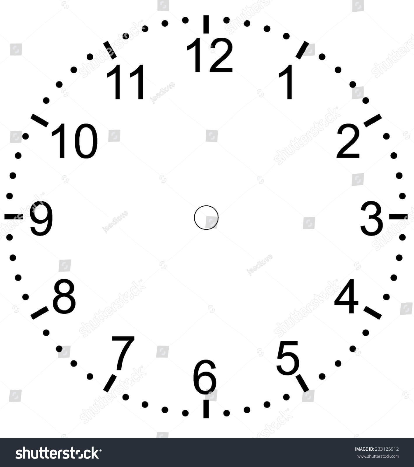 Clock Face Blank Stock Vector (Royalty Free) 233125912