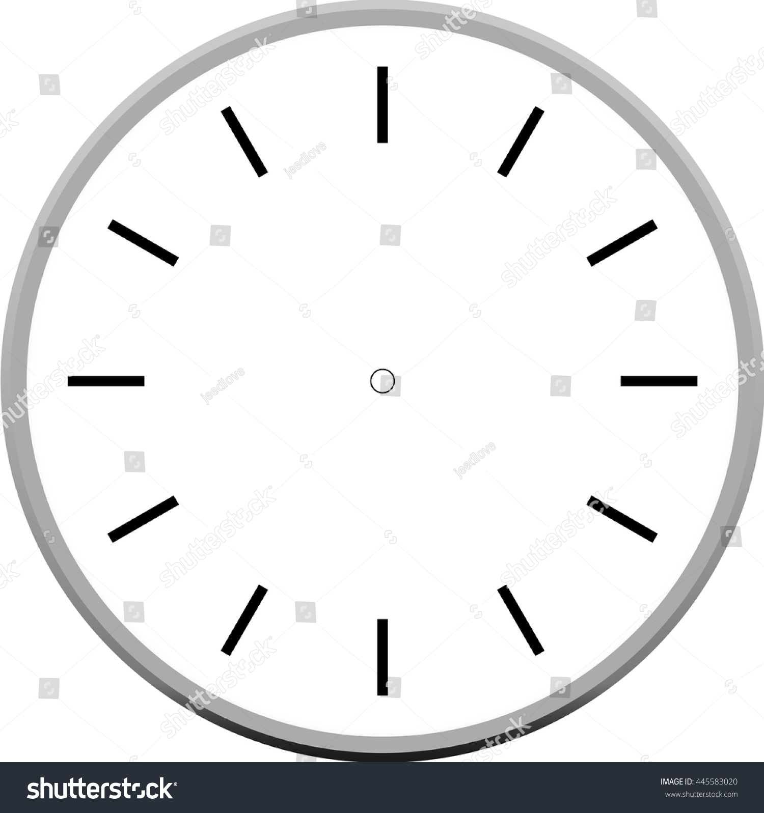 Clock Face Blank Stock Vector (Royalty Free) 445583020