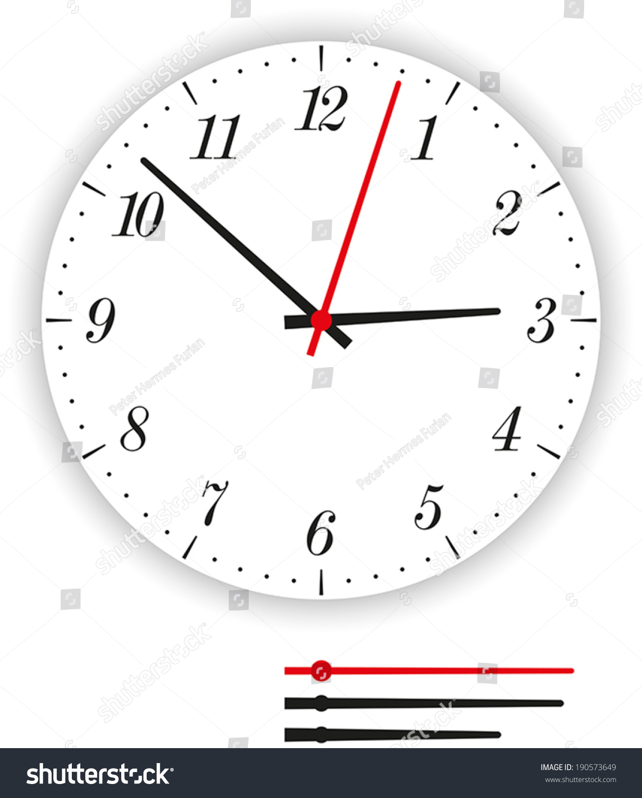 worksheet Analog Clock Face clock face modern illustration stock vector 190573649 of a dial as part of