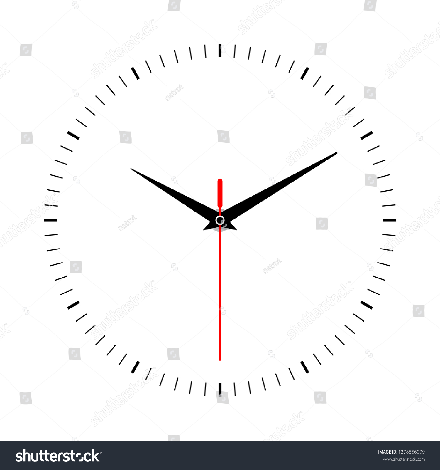 Clock Face Vector Stock Vector (Royalty Free) 1278556999 | Shutterstock