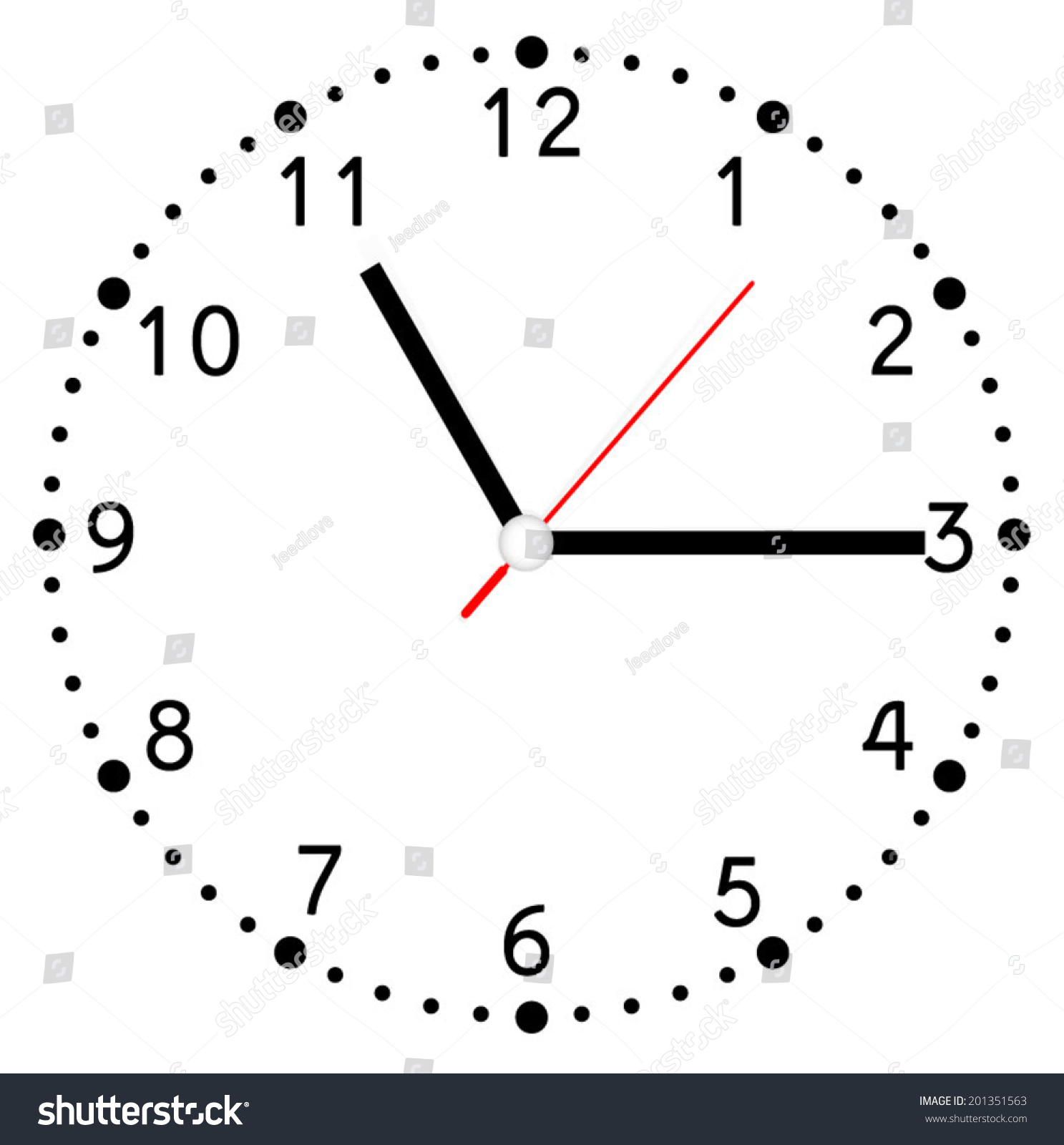 Clock Face Vector - 201351563 : Shutterstock