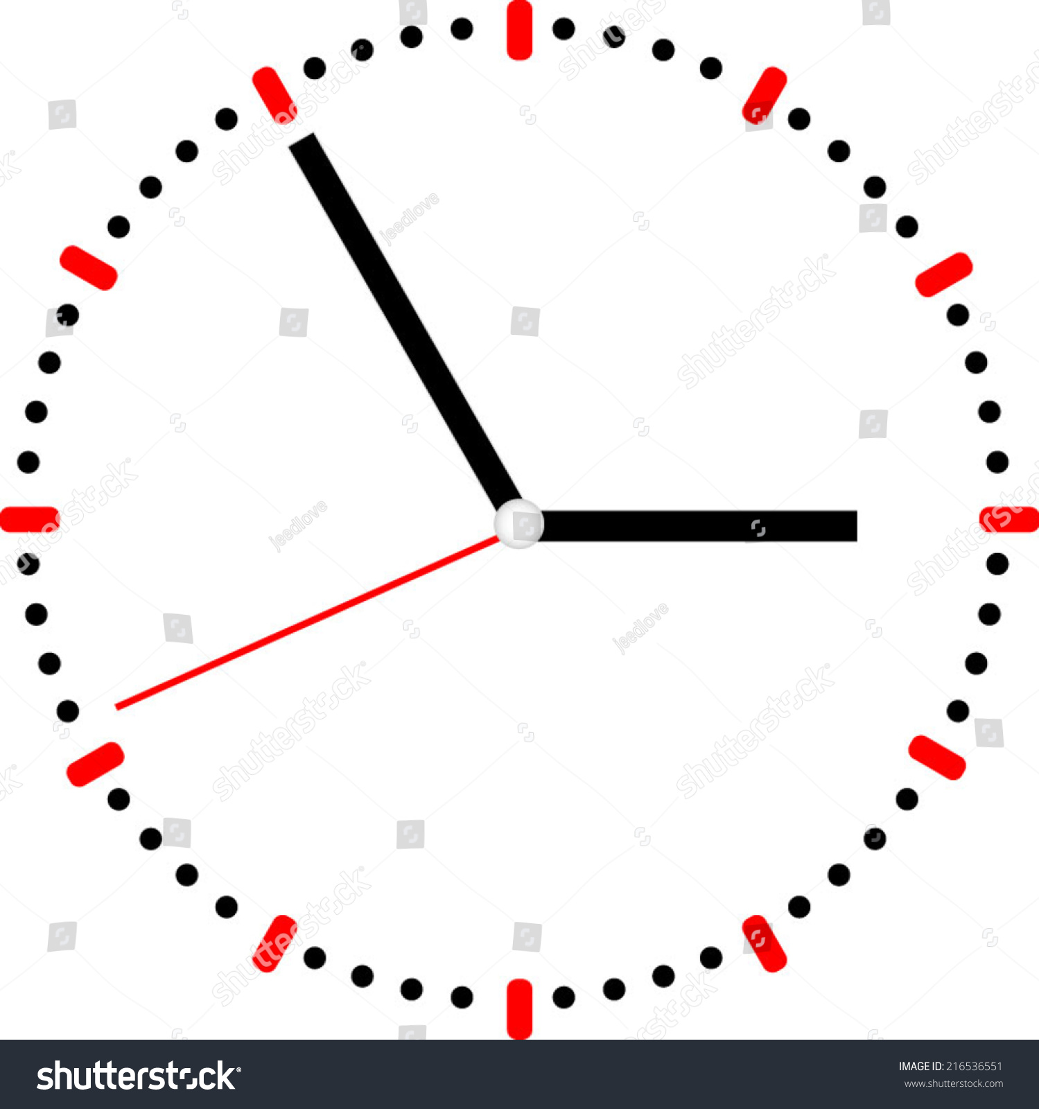 Clock Face Vector Stock Vector (Royalty Free) 216536551