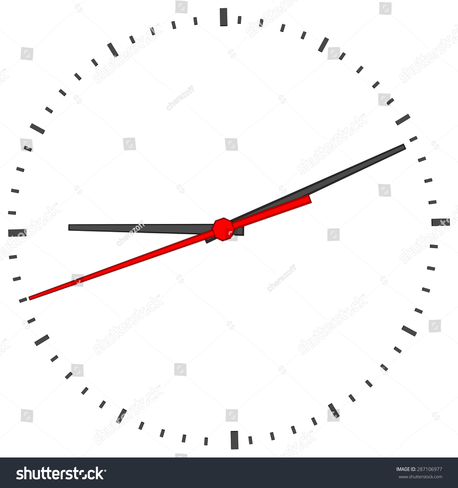 Clock Face Without Numbers On Isolated Stock Vector (Royalty Free ...
