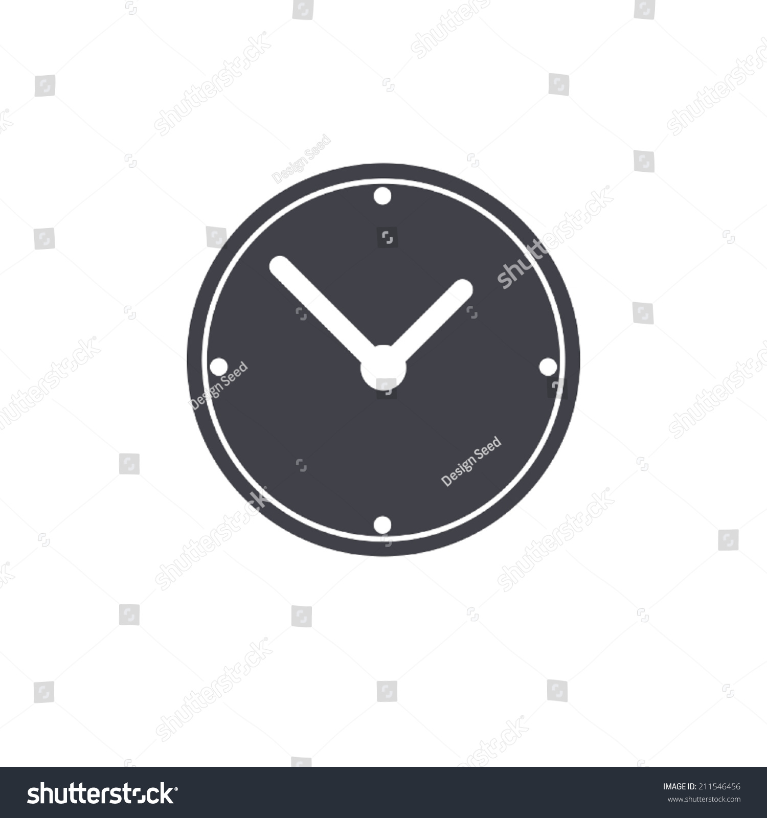 Clock Icon Icon Vector Illustration Stock Vector 211546456 - Shutterstock