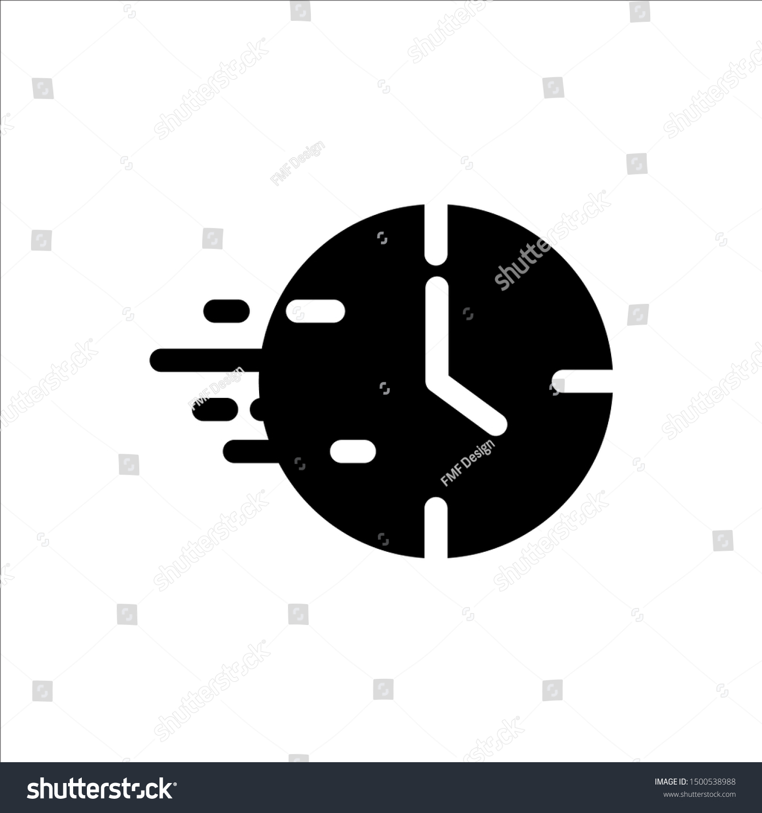 Clock Icon Symbol Time Trendy Flat Stock Vector (Royalty Free ...