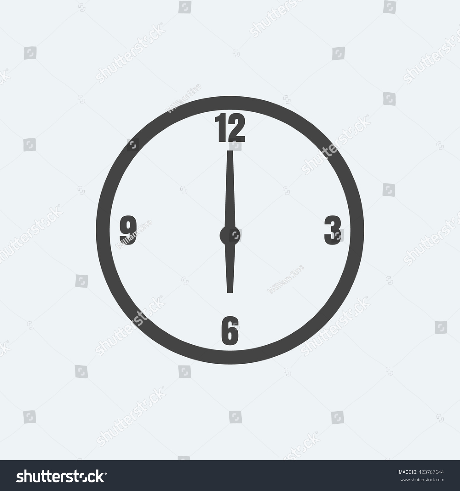 Clock Line Art Icon Simple Icon Stock Vector (Royalty Free) 423767644 ...