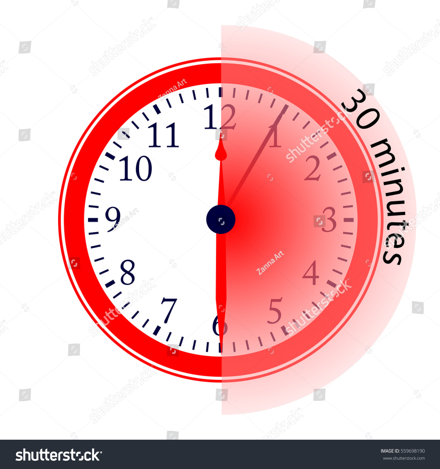 Clock 30 Minutes Go Vector Illustration Stock Vector 559698190 - Shutterstock1500 x 1600