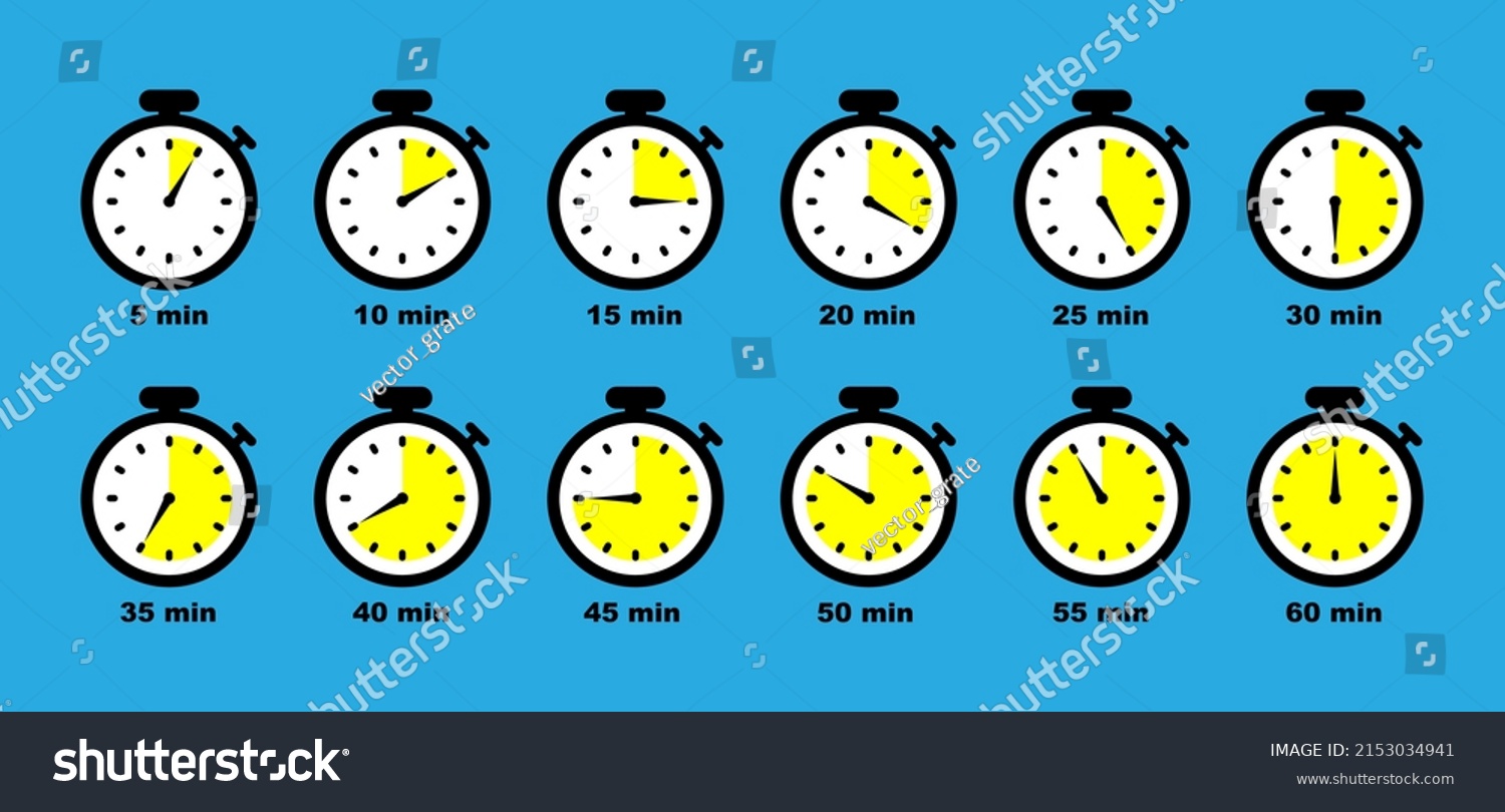 Clock Set Timer Time Tamer Hours Stock Vector (Royalty Free) 2153034941