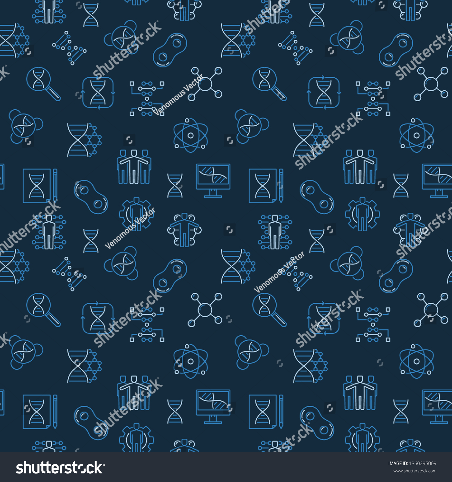 Cloning Vector Dark Creative Seamless Pattern Stock Vector (Royalty ...