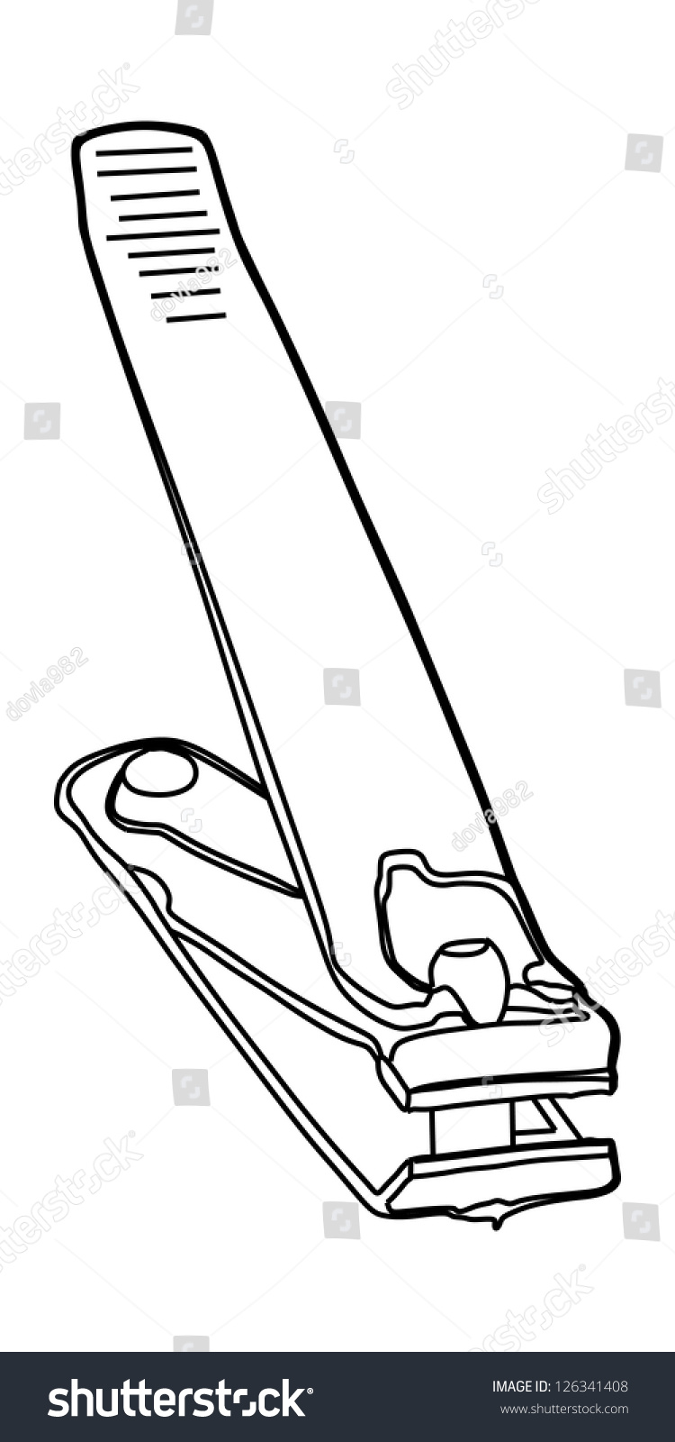 Close-Up Of A Nail Clipper Stock Vector Illustration 126341408 ...