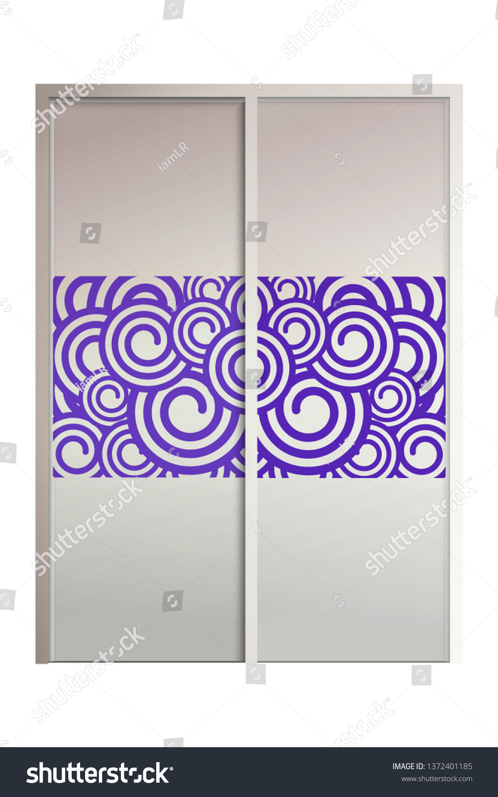 Closed Cabinet Roller Doors Door Trim Stock Vector Royalty Free