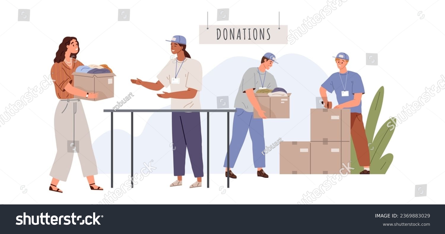 SVG of Clothes donation. Vector illustration. Charitable organizations rely on clothes donations to provide relief The clothes donation metaphor symbolizes impact giving on individuals lives Beneficence svg