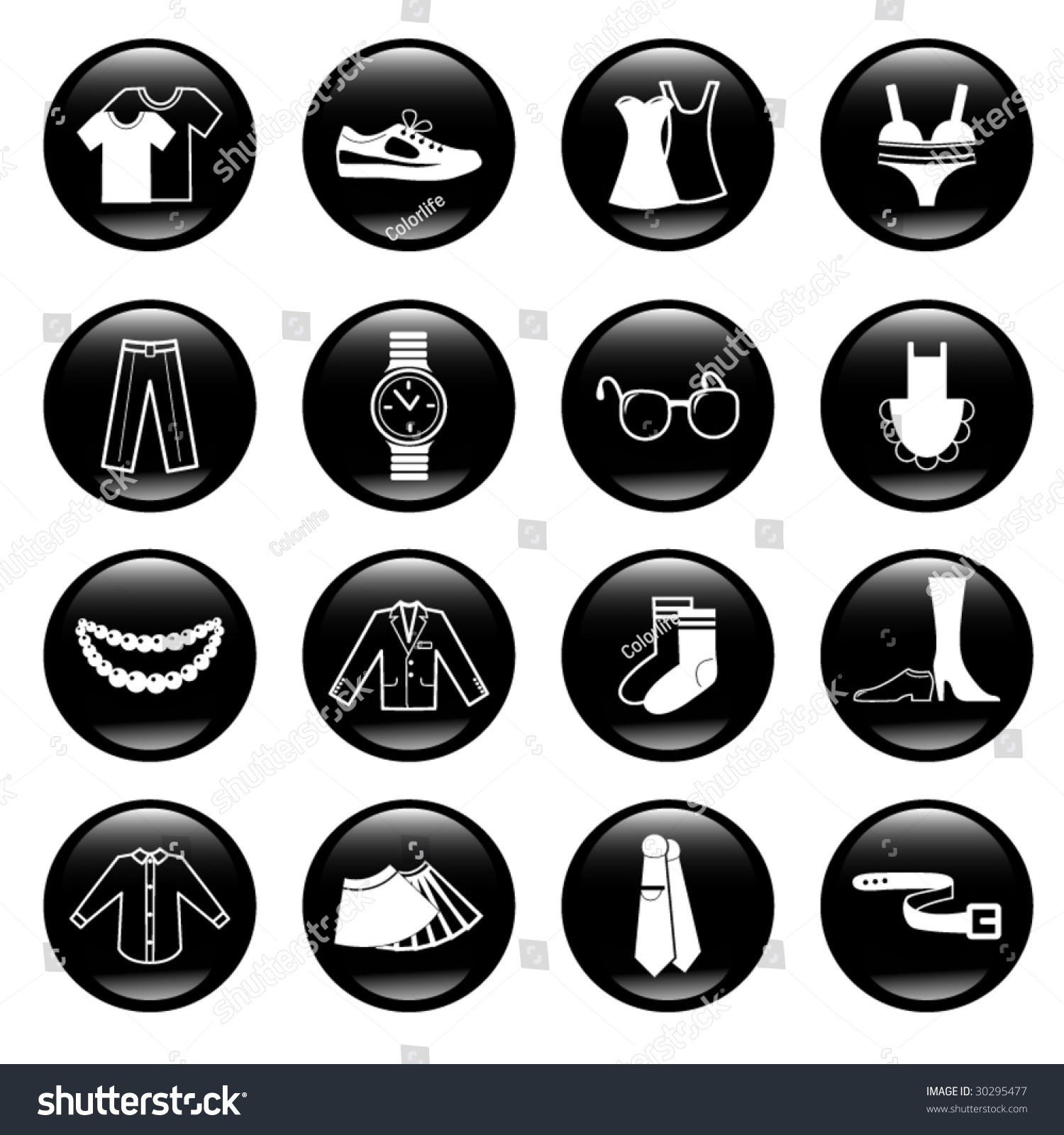 Clothes Icons Stock Vector 30295477 - Shutterstock