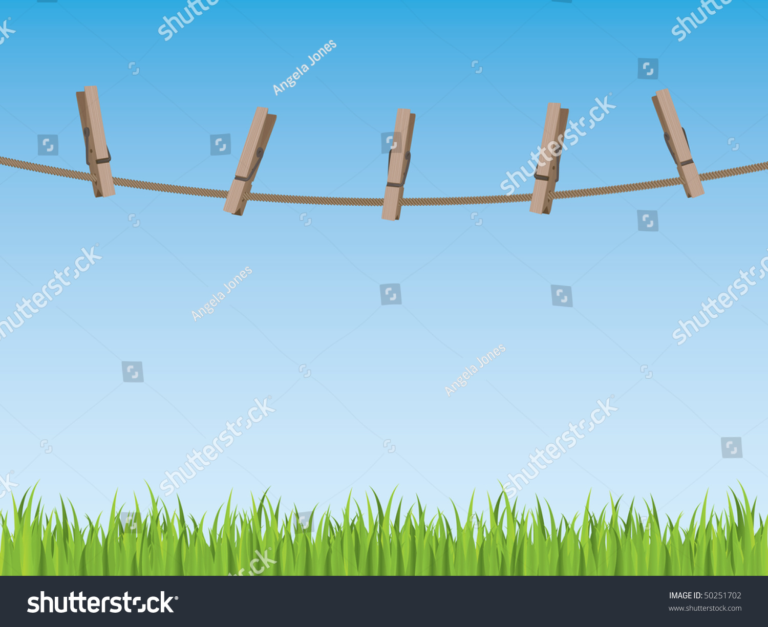 Clothes Line Background Stock Vector 50251702 : Shutterstock