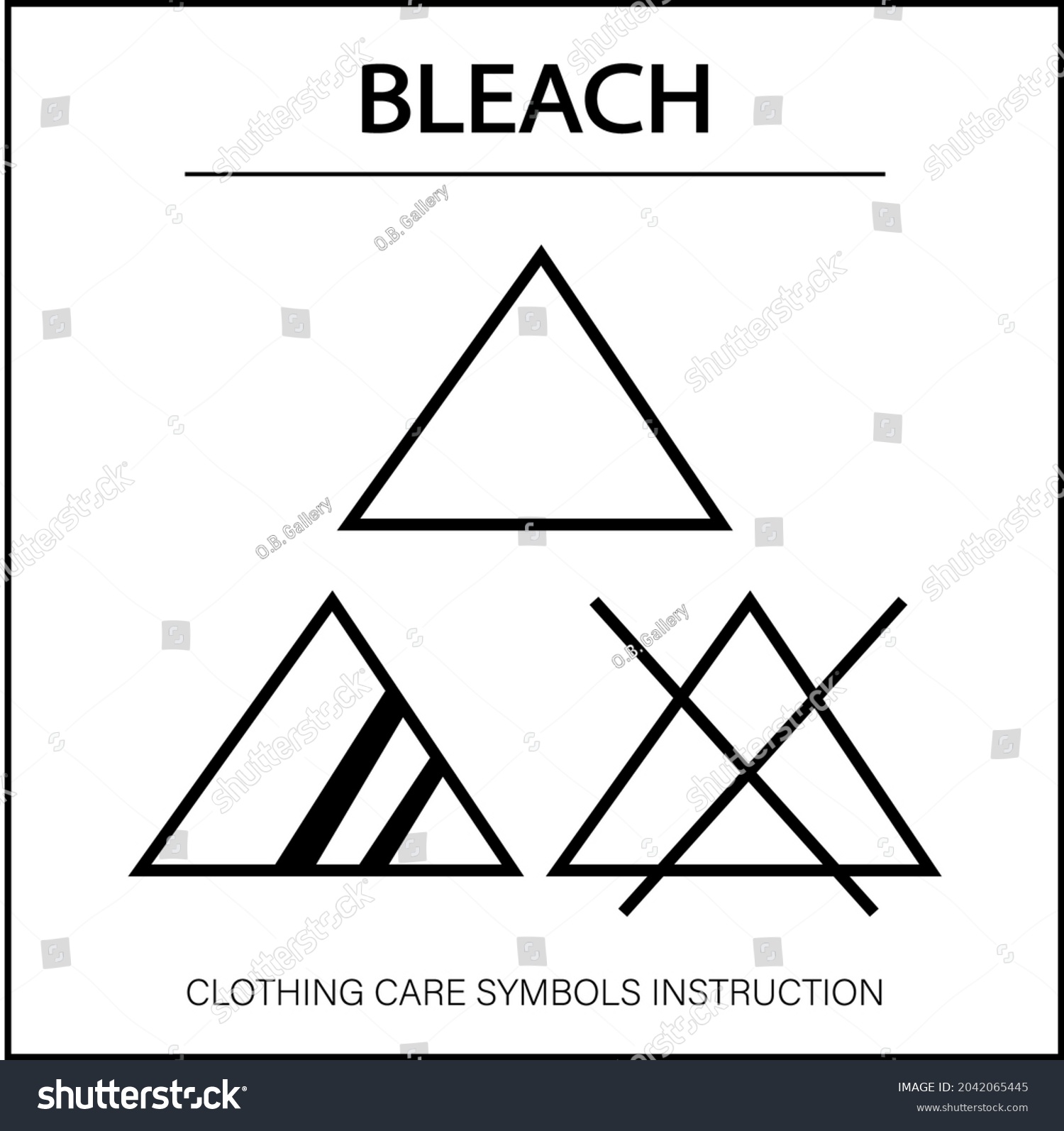 SVG of clothing care for bleaching instruction to t-shirt  svg
