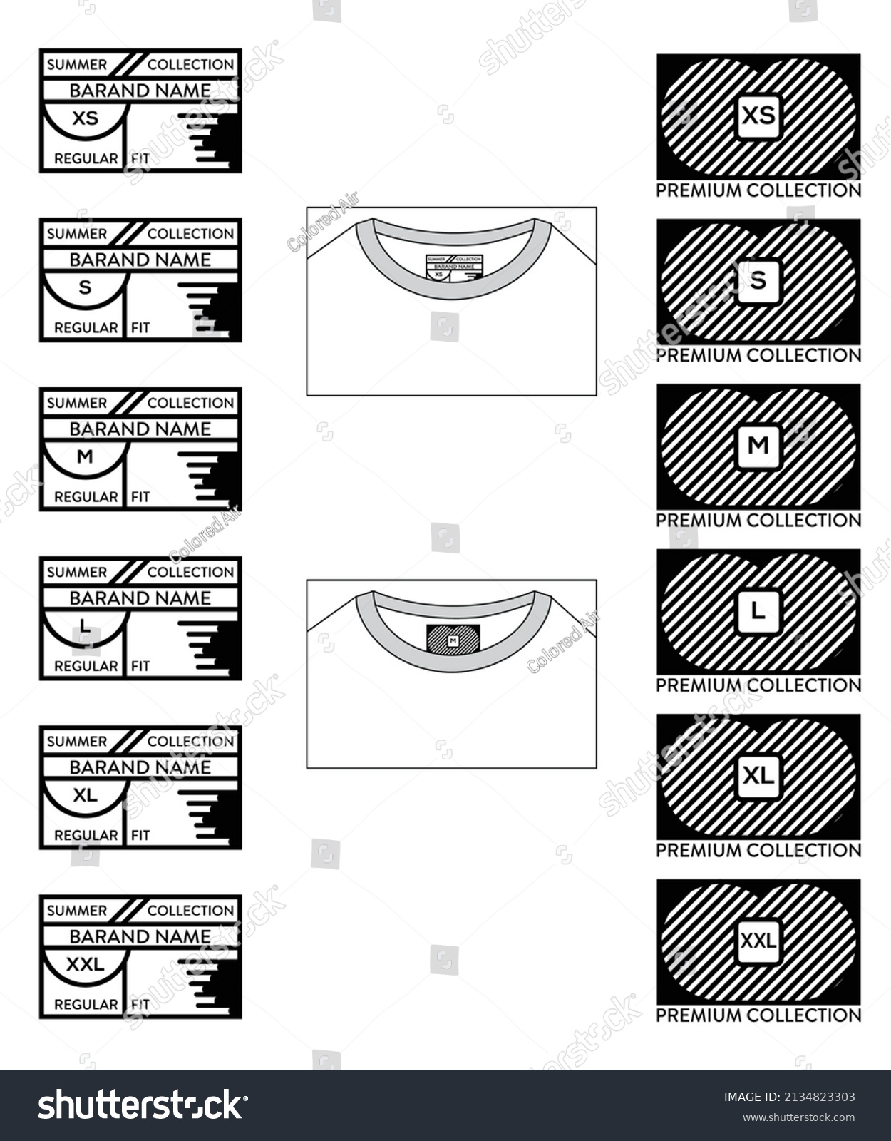 SVG of Clothing Label design vector. T-shirt back label print. svg