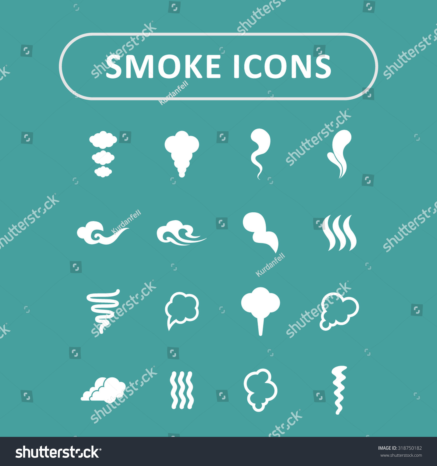 Cloud Smoke Vector Icons Stock Vector (Royalty Free) 318750182