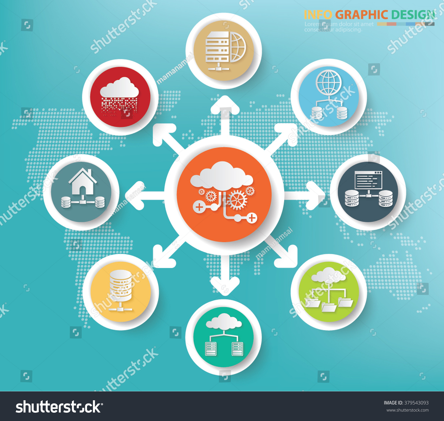 Cloud Computing Big Data Concept Info Stock Vector Royalty Free 379543093 Shutterstock