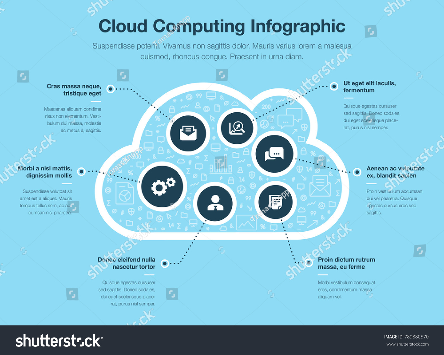 Cloud Computing Infographic Concept Cloud Symbol Stock Vector Royalty