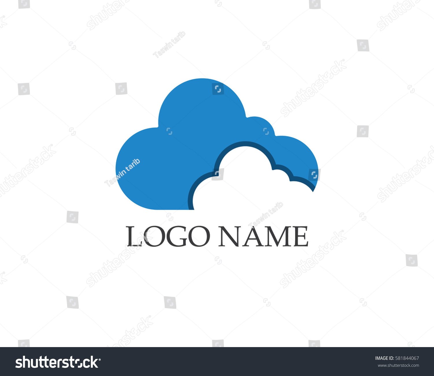 Cloud Icons Logo Vector Template Stock Vector 581844067 - Shutterstock