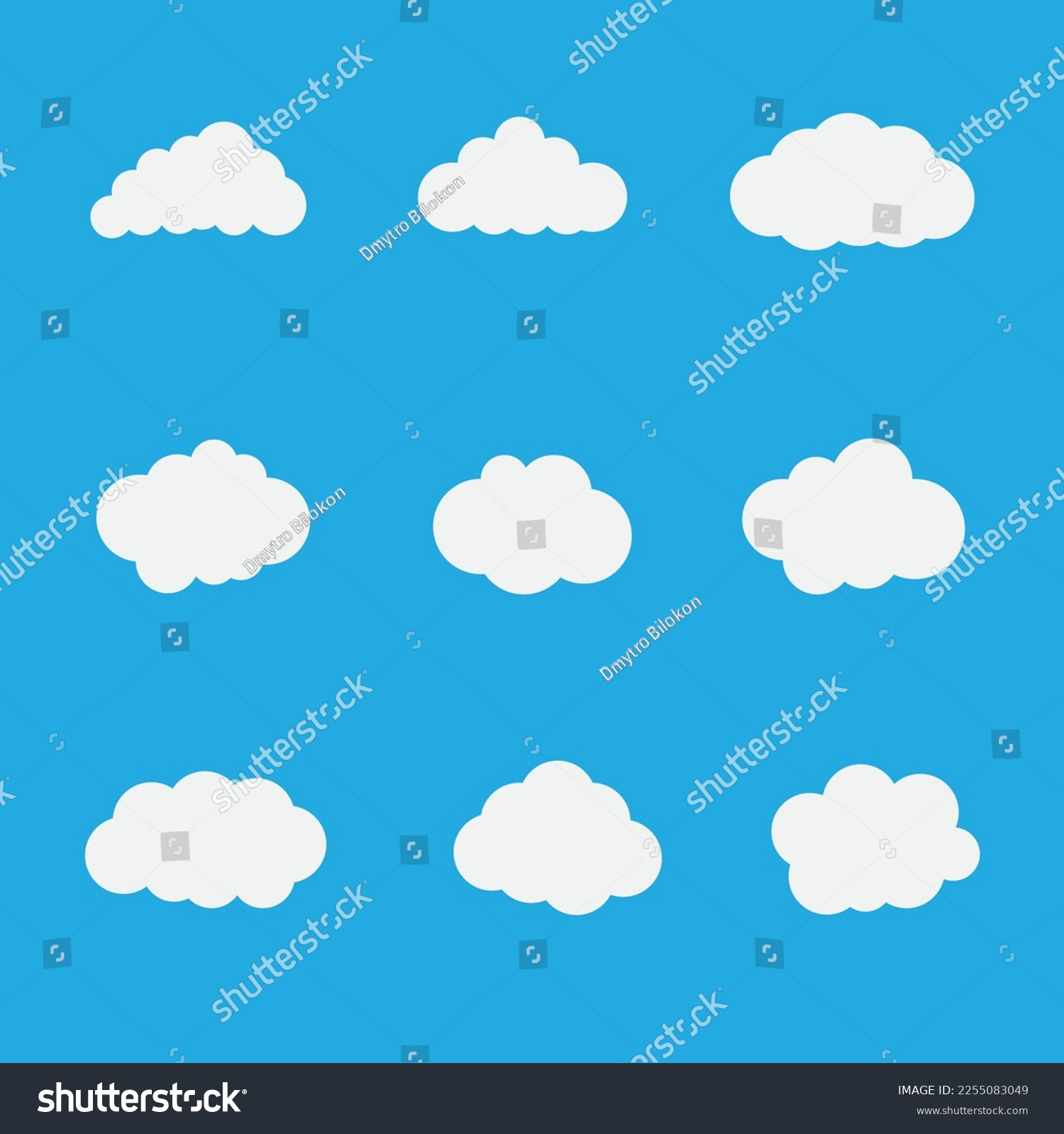 SVG of Cloud  set icons, sky set icon SVG Vector illustration svg