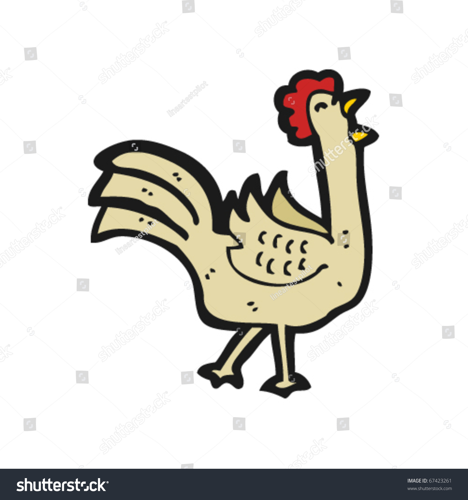 Clucking Chicken Cartoon Stock Vector 67423261 Shutterstock