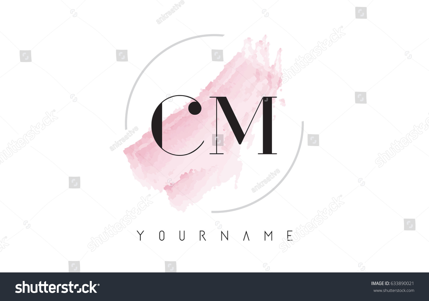 Cm C M Watercolor Letter Logo Stock Vector (Royalty Free) 633890021 ...