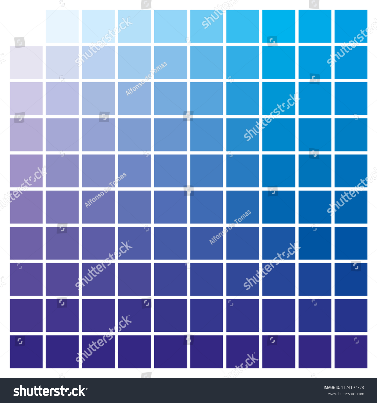 プレプレスや印刷で使用するcmykカラーチャート 色見本を選択するために使用します 青とシアンは基本色で 他の色はそれらを組み合わせて作成されています グラフィックアート用の色とインクカタログ のベクター画像素材 ロイヤリティフリー