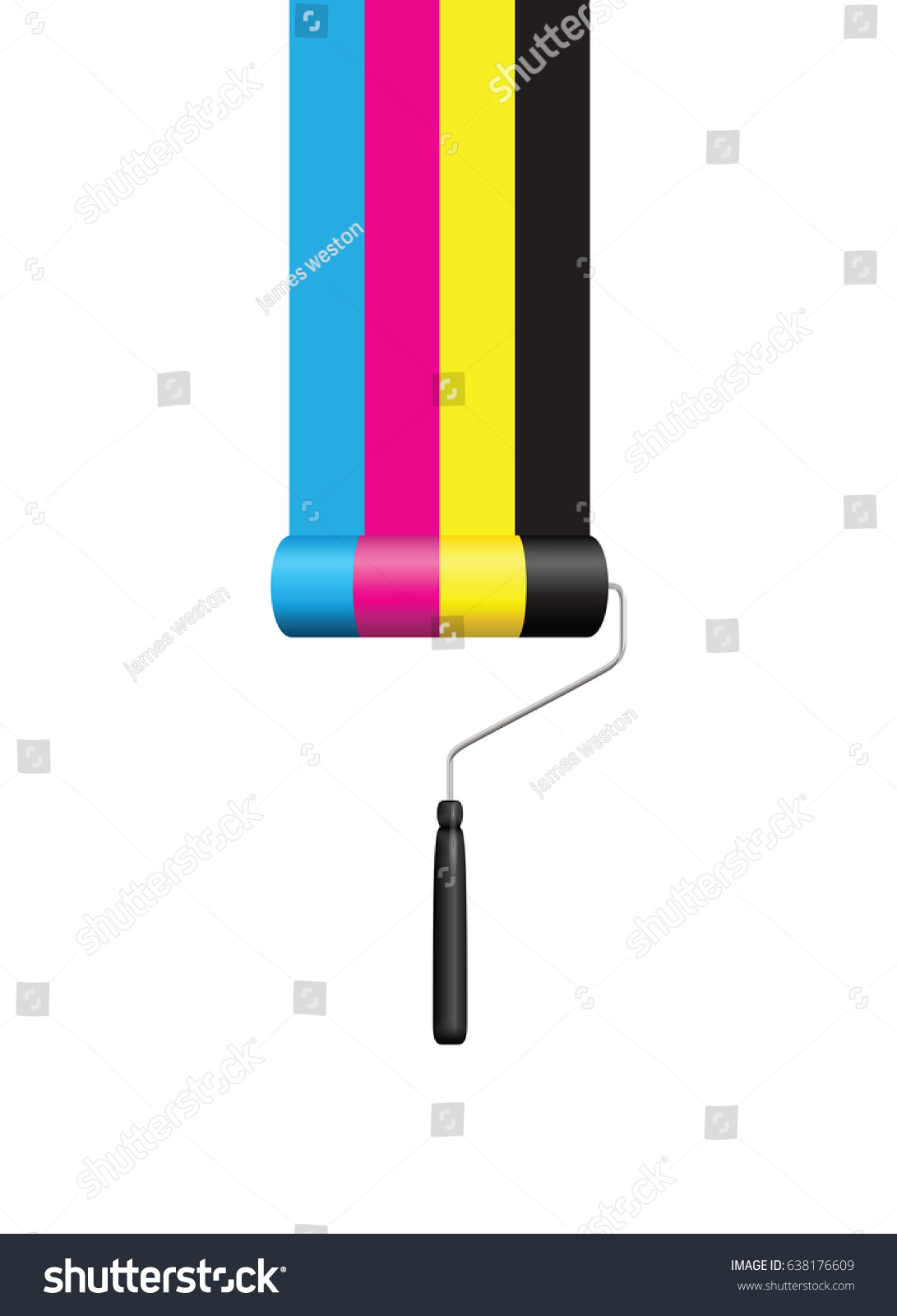 Cmyk Ink Roller Stock Vector (Royalty Free) 638176609 Shutterstock