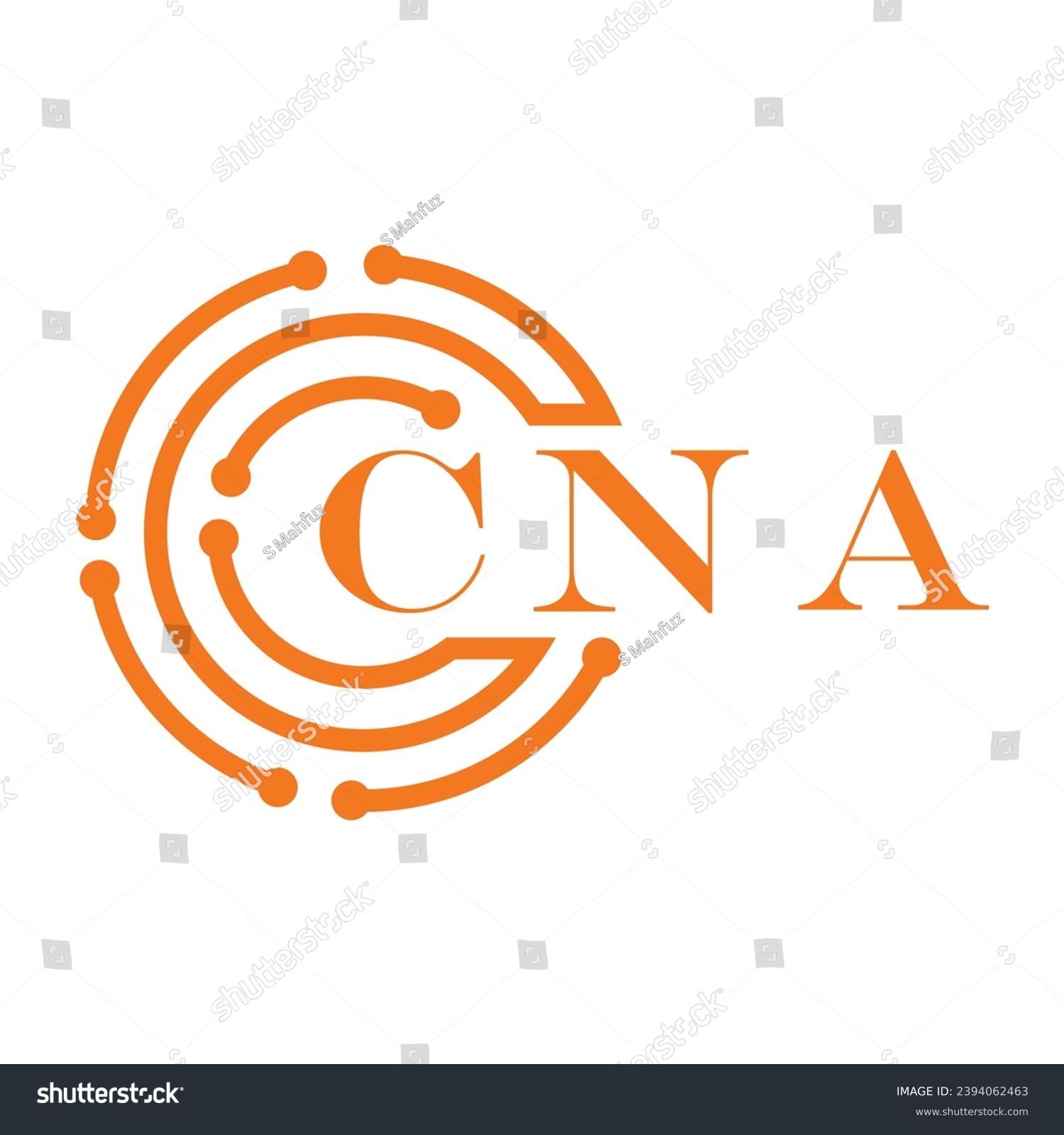 SVG of CNA letter design. CNA letter technology logo design on white background. CNA Monogram logo design for entrepreneur and business svg