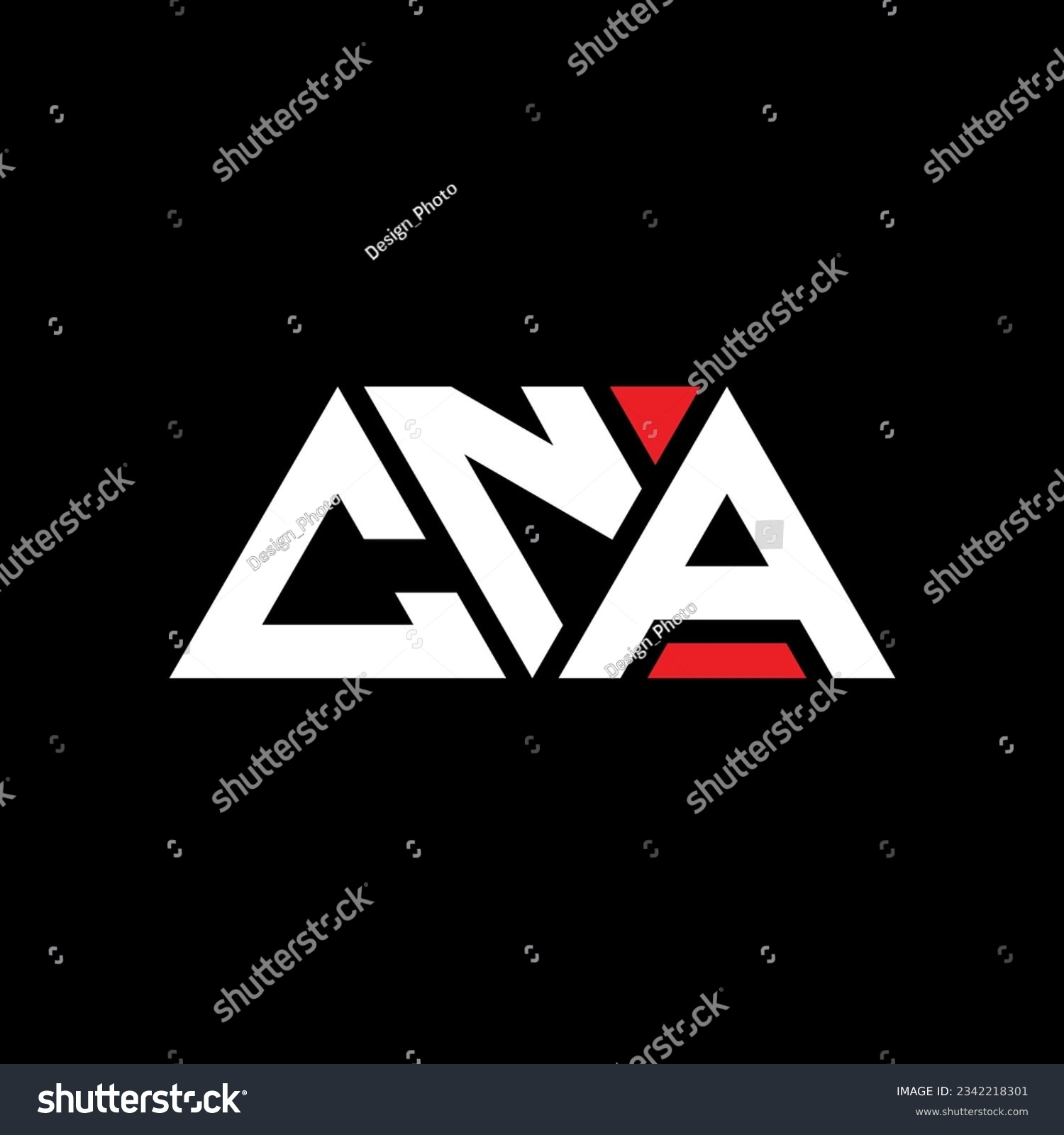 SVG of CNA triangle letter logo design with triangle shape. CNA triangle logo design monogram. CNA triangle vector logo template with red color. CNA triangular logo Simple, Elegant, and Luxurious design. svg