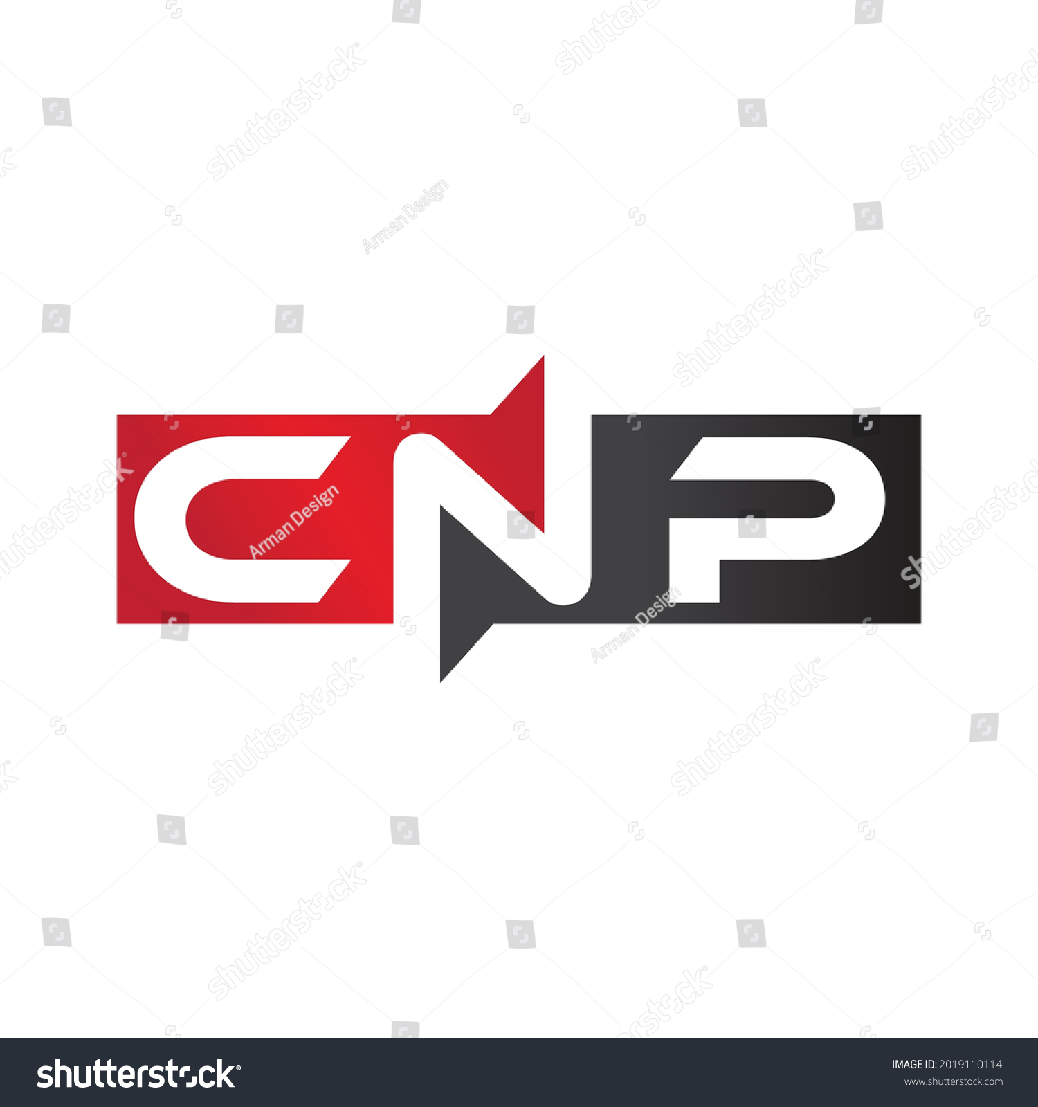 Cnp Monogram Initial Letters Logo Design Stock Vector (Royalty Free ...