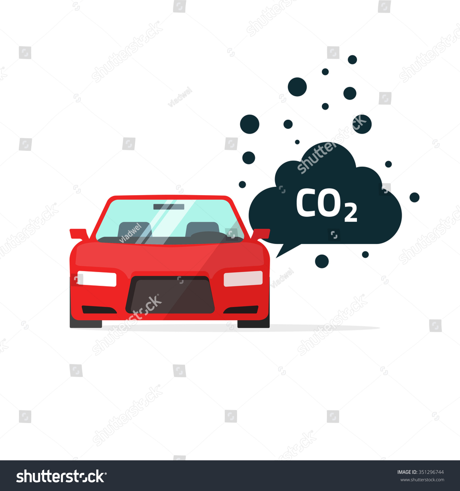 Co2 Emissions Vector Illustration, Carbon Dioxide Emits Symbol, Smog ...