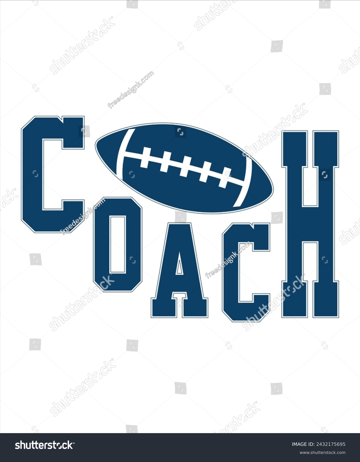 SVG of Coach football for typography tshirt design free Download.eps
 svg