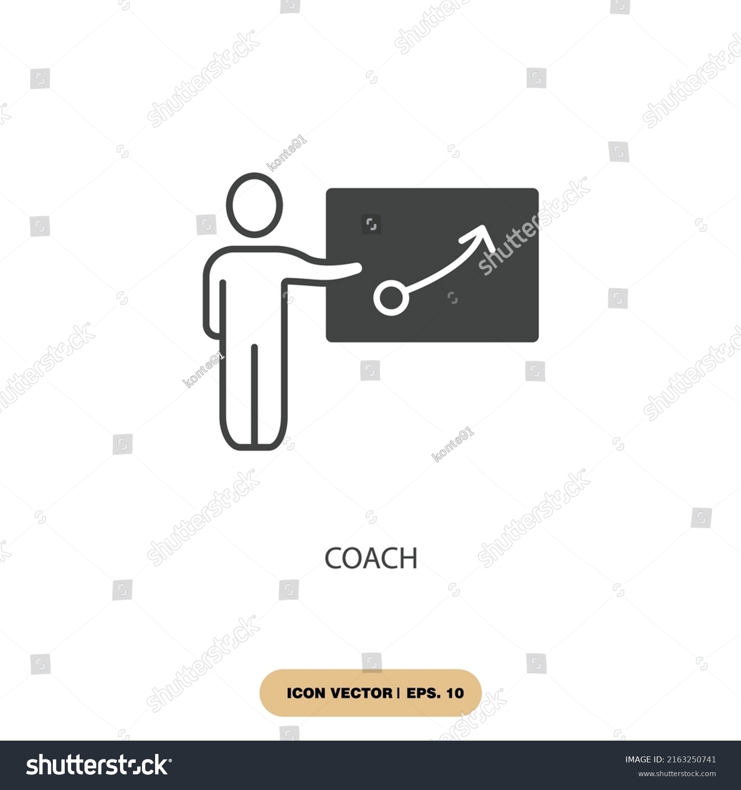 Coach Icons Symbol Vector Elements Infographic Stock Vector (Royalty ...