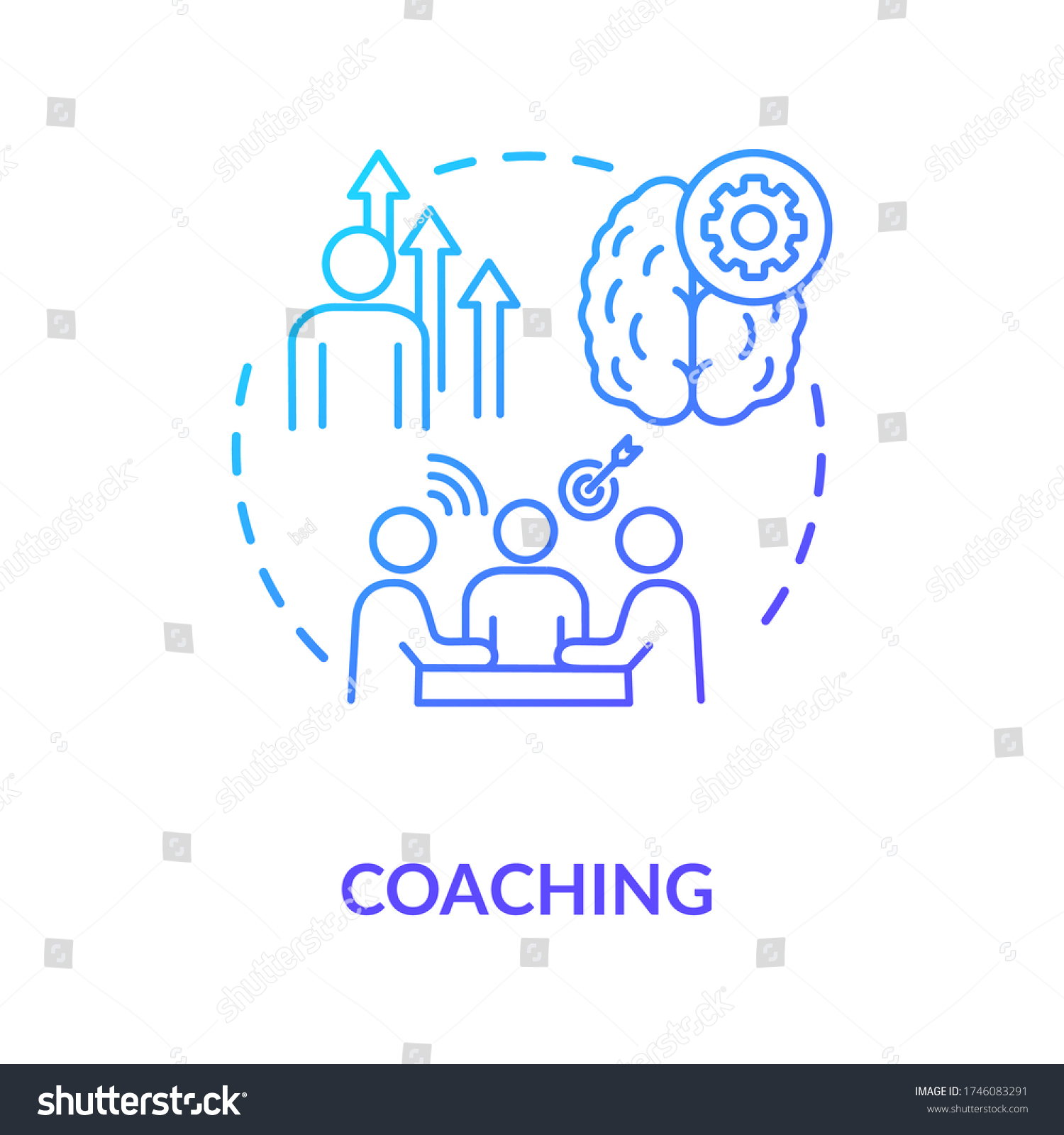 Coaching Concept Icon Mentorship Program Teamwork Stock Vector (Royalty ...