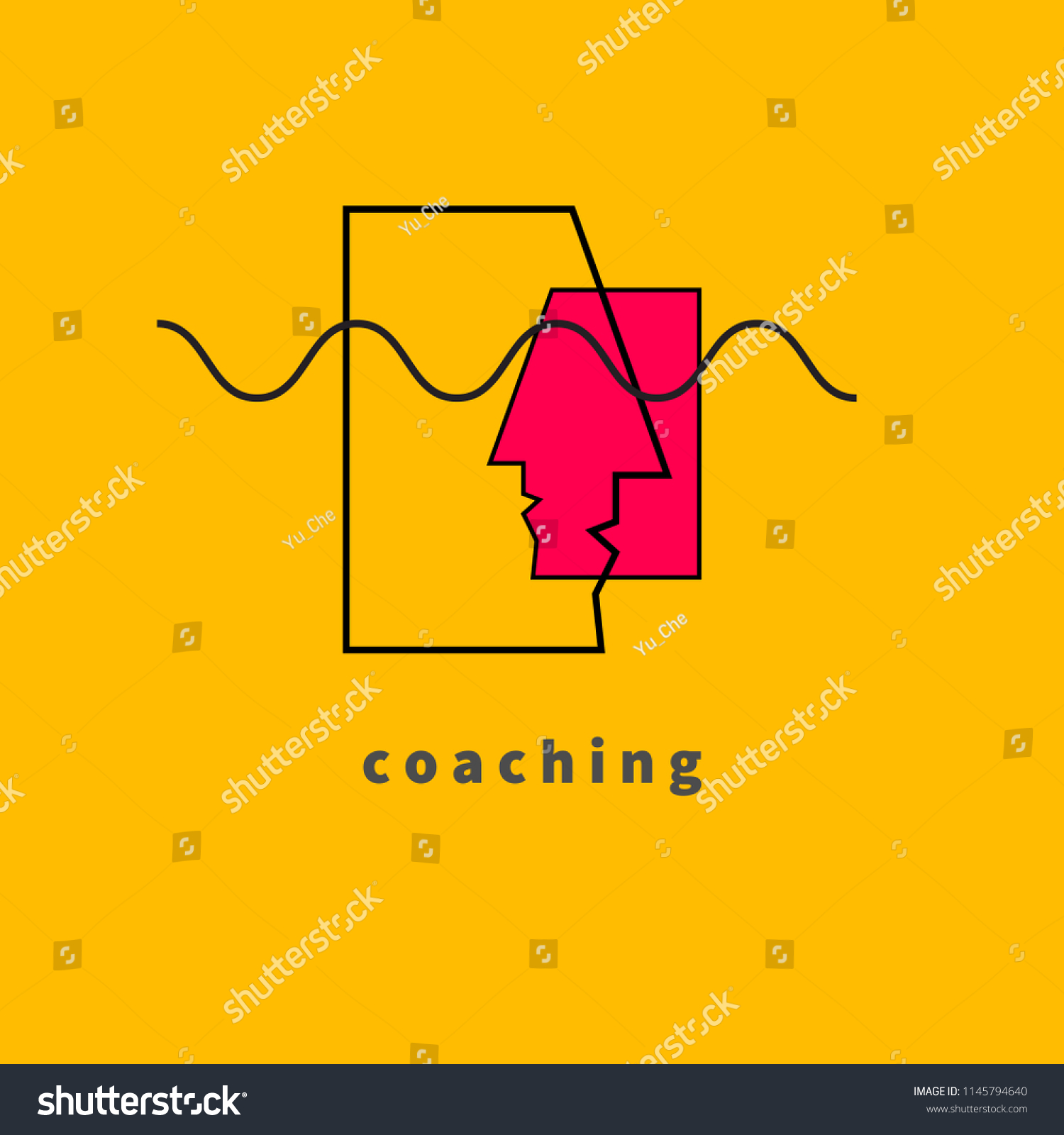 Coaching Icon Coach Logo Mentor Zeichen Abstraktes Business Coaching Icon Stock Vektorgrafik Lizenzfrei