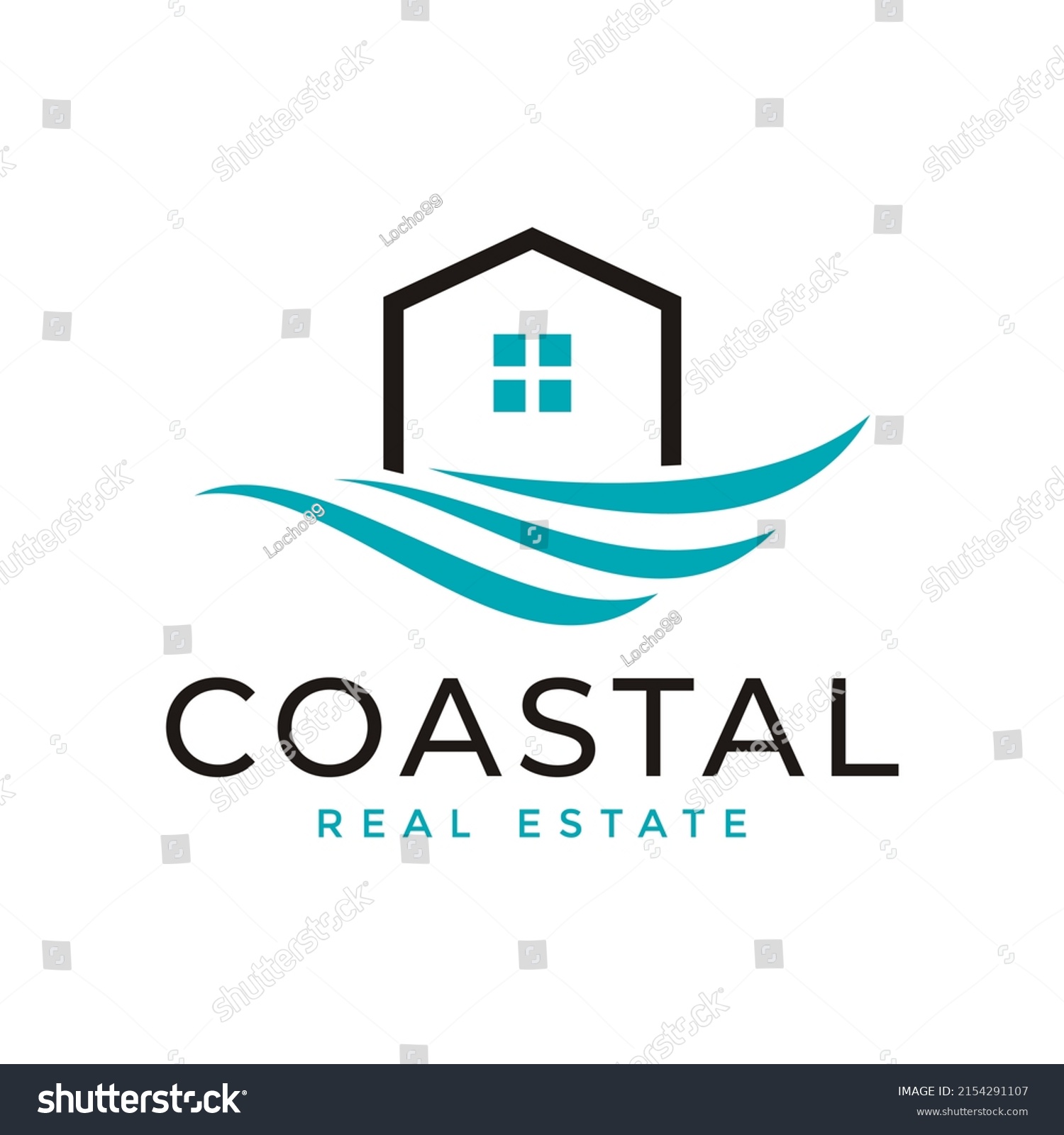 Coastal Real Estate Logo Inspiration Stock Vector (Royalty Free ...