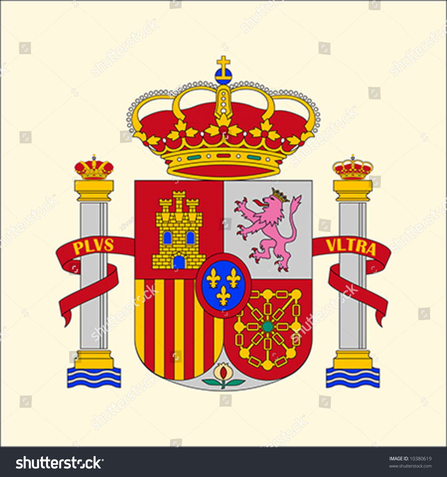 Coat Of Arms Of Spain Stock Vector Illustration 10380619 : Shutterstock