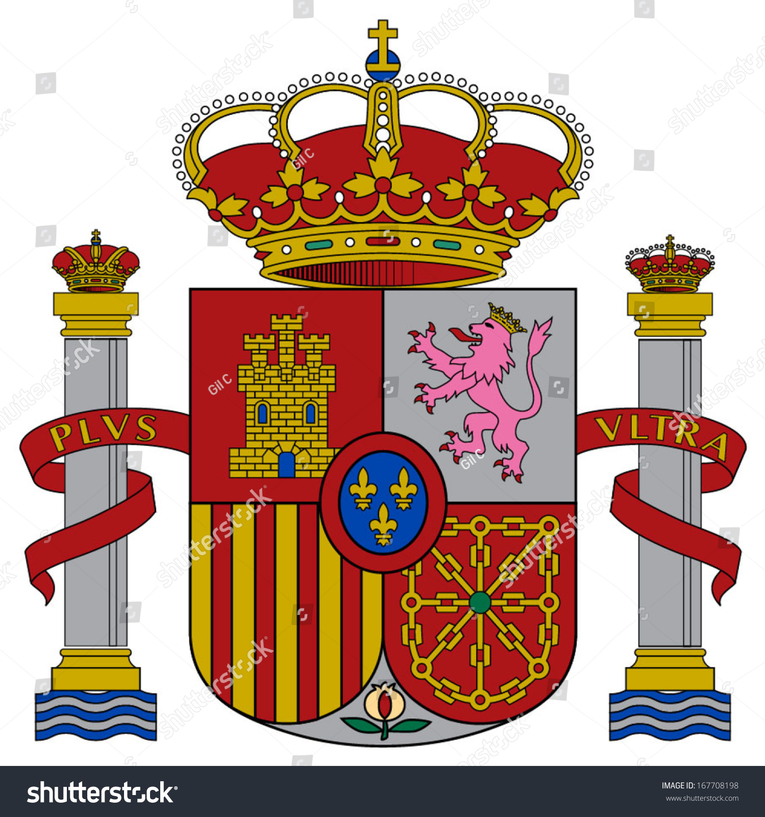Coat Arms Spain Vector Accurate Dimensions Stock Vector 167708198 ...
