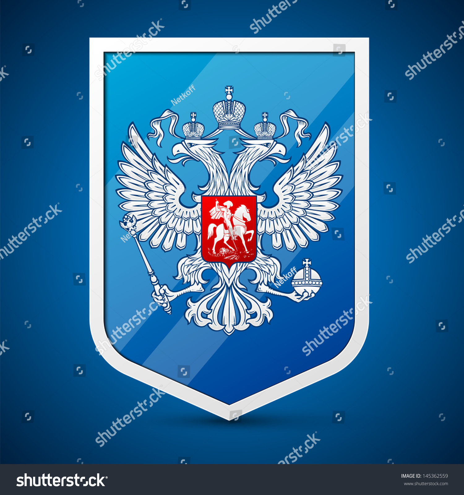 Coat Of Arms Of The Russian Federation Stock Vector Illustration 145362559 Shutterstock