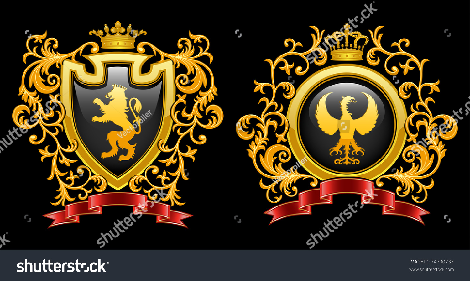 Coat Of Arms. Vector Illustration. - 74700733 : Shutterstock