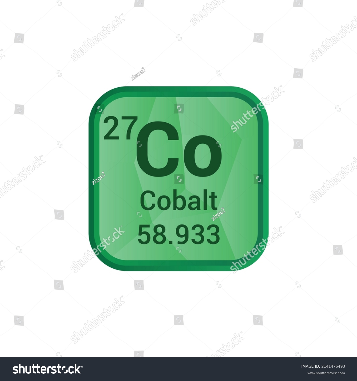 Cobalt Chemical Element Periodic Table Stock Vector Royalty Free 2141476493 Shutterstock